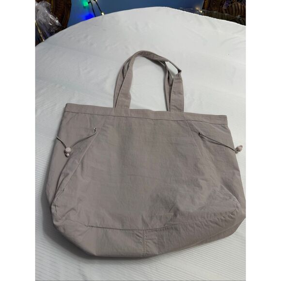 Lululemon Side Cinch Grey Lilac Yoga Gym Shopper Tote Bag - Picture 6 of 10